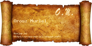Orosz Muriel névjegykártya